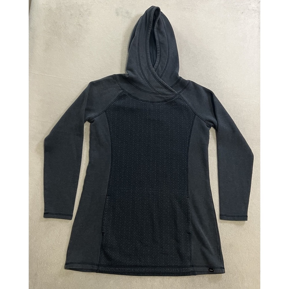 PrAna Tarane Tunic Hoodie Women's Size XL Blue Long Sweatshirt Pockets 1966091